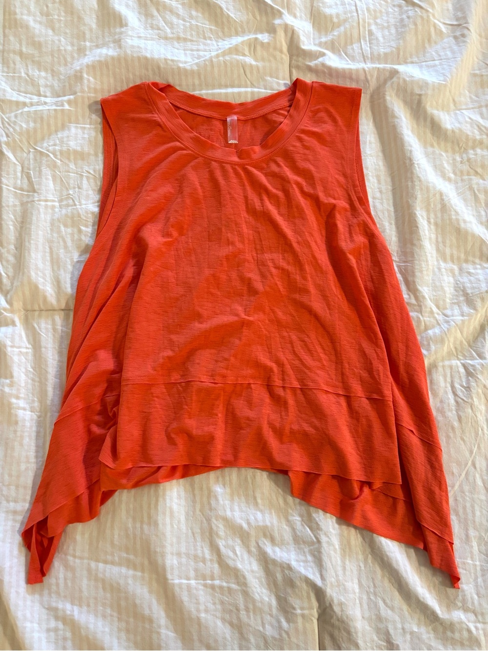 Free People Burnt Orange Layered Hem Tank | Like New
